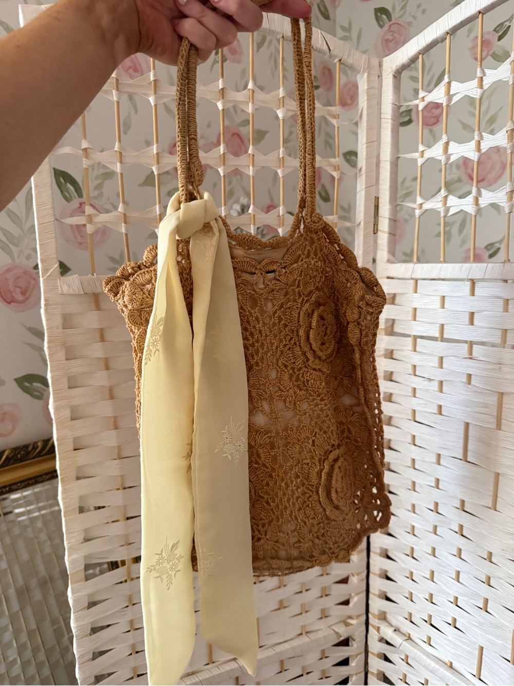 Vintage Butter Yellow Scarf/Ribbon